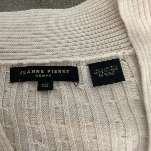 Jeanne Pierre 1x Cream Sweater - Picture 3 of 4